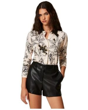 Twinset Truien & Vesten ,Katoen Cardigan Met Bloemenapplicatie - Zwart