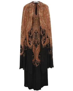 Zimmermann Printed Long Dress - Brown