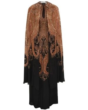 Zimmermann Printed Long Dress - Brown