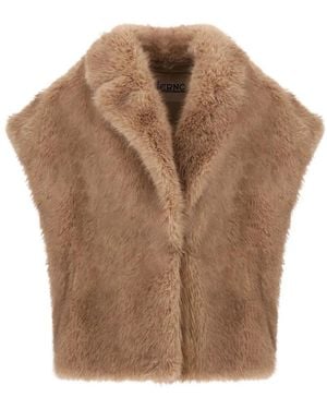 Herno Faux Fur & Shearling Jackets - Marrone