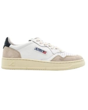 Autry Leather Medalist Low Trainers - White