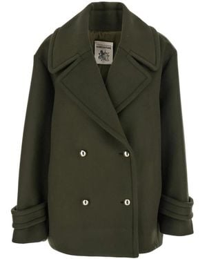 Semicouture Double-Breasted Coats - Green