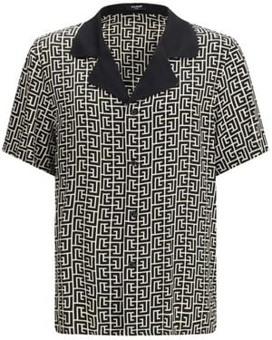 Balmain Short Sleeve Shirts - Black