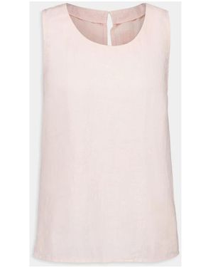 120% Lino Sleeveless Tops - Pink