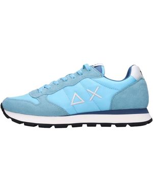 Sun 68 Schoenen ,Blauw ,Suède Suède En Stoffen Sneakers