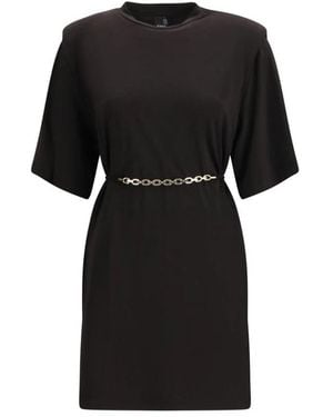 Pinko Kleedjes ,Zwart ,Nylon Allie Jurk