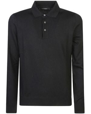 Tagliatore Polo Shirts - Black