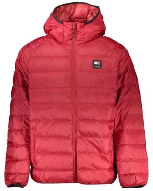 Tommy Hilfiger Stilvolle kapuzenjacke aus recyceltem polyester - Rot