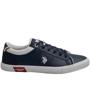 U.S. POLO ASSN. Urban Stijl Synthetisch Leren Sneakers - Blauw