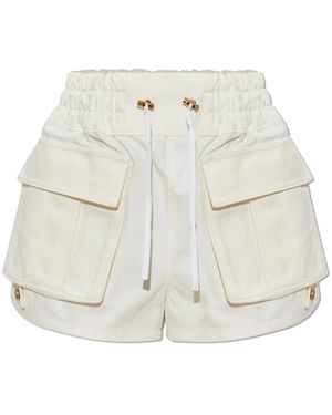 Balmain Korte Broeken ,Katoen Cargo Shorts - Naturel