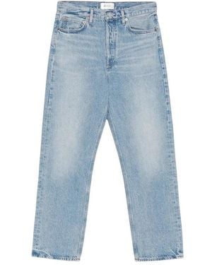 Agolde 90's Jean Mid Rise Straight (Weightless) - Blau