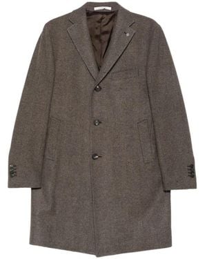 Tagliatore Single-Breasted Coats - Brown