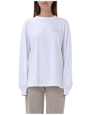 Ganni Long Sleeve Tops - Blue