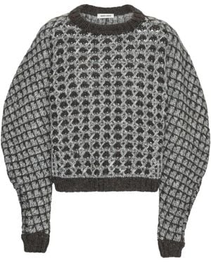 Henrik Vibskov Strukturierter Wollpullover - Grau