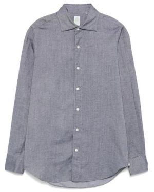 Finamore 1925 Tokyo hemd anthrazitgrau flanell