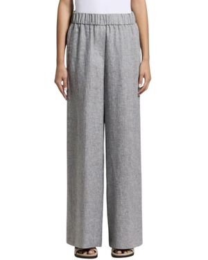 Peserico Pantalón De Lino - Grijs