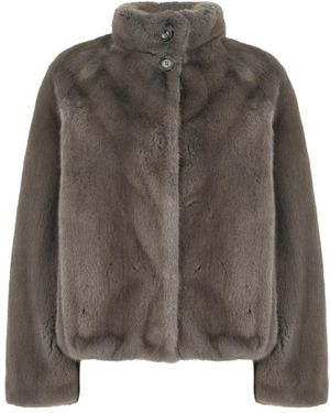 OLIVIA V. Faux Fur & Shearling Jackets - Gris