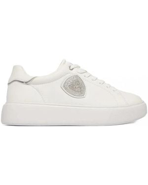 Blauer Sneakers - Blanc