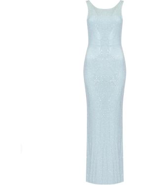 TWENTYFOUR Jurk Met Paillettenversiering, Ronde Hals En Zonder Mouwen - Blauw