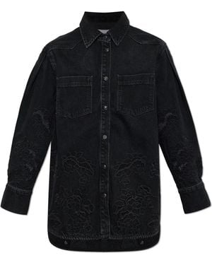 Ganni Denim Shirts - Blu