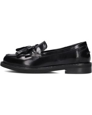 Stefano Lauran Schwarze Lederloafer Für Frauen