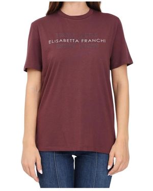 Elisabetta Franchi T-Shirts - Morado