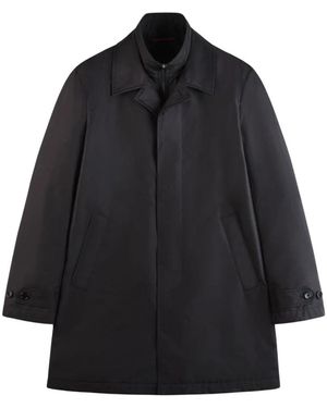 Fay Single-Breasted Coats - Black