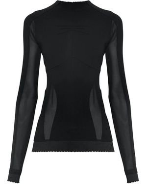 The Attico Tops ,Zwart ,Top Met Transparante Inzetstukken
