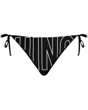 Moschino Badmode ,Zwart ,Lycra Zwemslip Met Strikjes