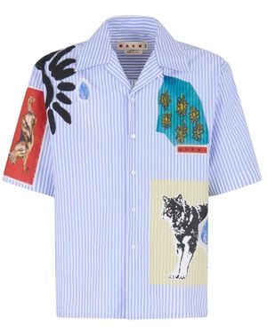 Marni Short Sleeve Shirts - Blue