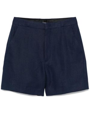 Tagliatore Korte Broeken ,Blauw ,Linnen Shorts Blauw