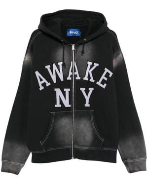 AWAKE NY Hoodies & Sweatvesten ,Zwart ,Katoen Classic Logo Hoodie
