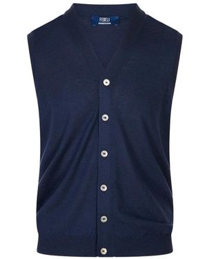 Fedeli Sleeveless Truien - Blauw