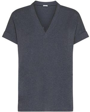 Brunello Cucinelli T-Shirts - Blue