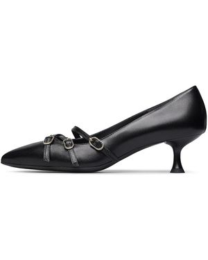 Loriblu Schoenen ,Zwart ,Leer Straped Pumps