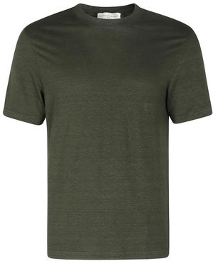FILIPPO DE LAURENTIIS Leinen Stretch T-Shirt - Grün