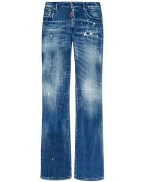 DSquared² Jeans ,Blauw ,Katoen Jeans Medium Waist Flare
