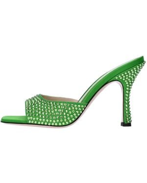Gedebe Heeled Mules - Verde