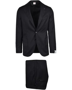 Luigi Borrelli Napoli Single Breasted Suits - Black