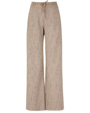 D.exterior Wide Trousers - Natural