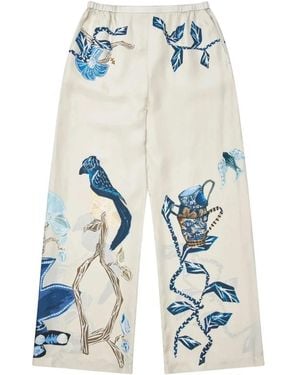 Munthe Broeken ,Veelkleurig ,Fabert Pants - Blauw