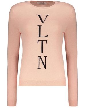 Valentino Round-Neck Knitwear - Rosa
