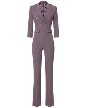 Elisabetta Franchi Jumpsuits & Playsuits ,Paars ,Tu-003-36E2-V600 Jumpsuit
