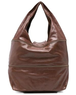 Paloma Wool Bruin Leren Schoudertas Met Rits