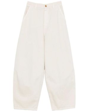 Alysi Wide Trousers - Blanco