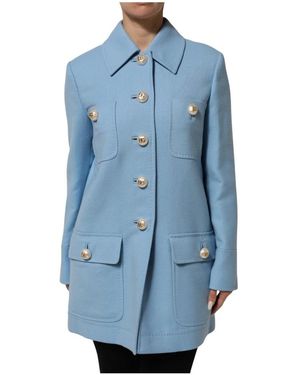 Dolce & Gabbana Single-Breasted Coats - Blue