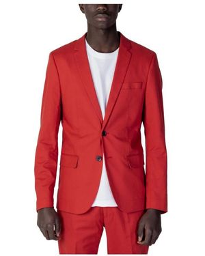 Antony Morato Roter einfarbiger blazer
