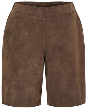 Notyz Korte Broeken ,Bruin ,Suède Suède Shorts