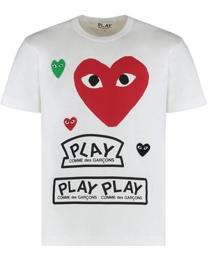 COMME DES GARÇONS PLAY T-Shirts - White