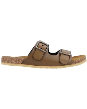 Saint Laurent Schoenen ,Bruin ,Leer Jimmy Flat Sandalen